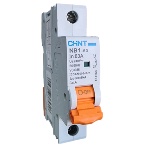 CHINT NB1-63 1 Pole Miniature Circuit Breaker | D-Curve