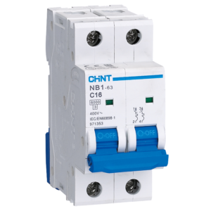 CHINT NB1-63 2 Pole Miniature Circuit Breaker | C-Curve