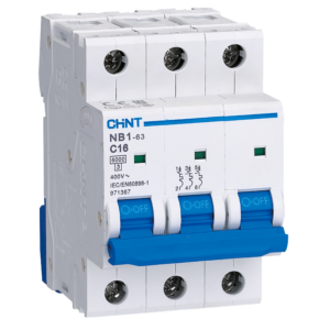 CHINT NB1-63 3 Pole Miniature Circuit Breaker | C-Curve