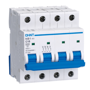 CHINT NB1-63 4 Pole Miniature Circuit Breaker | C-Curve